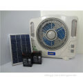 10'' rechargeable solar fan with LED